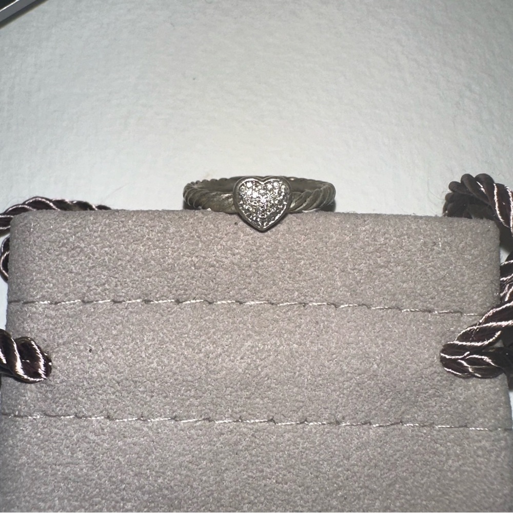 David Yurman CABLE COLLECTIBLES HEART STACK RING